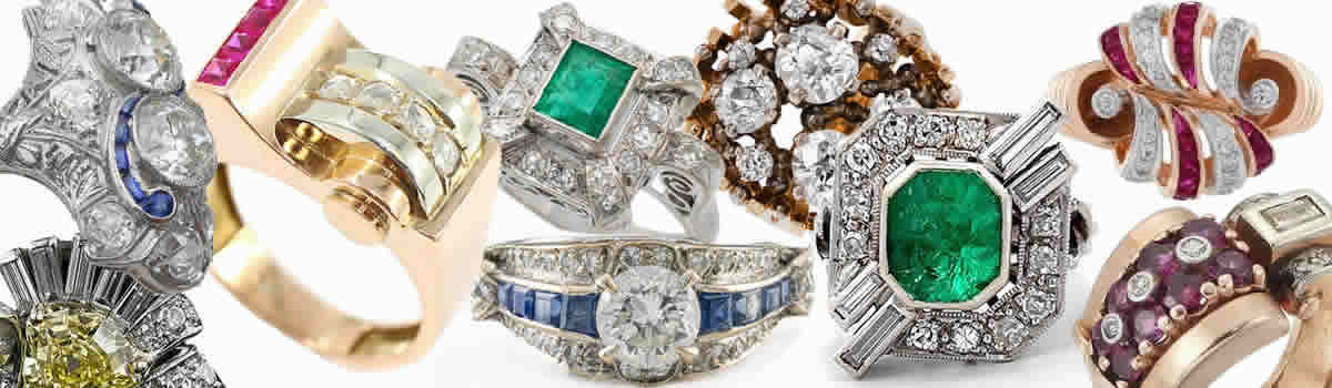 Bygone Vintage Blog Artdeco rings