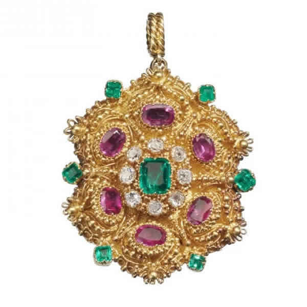 Georgian Canetille Pendant